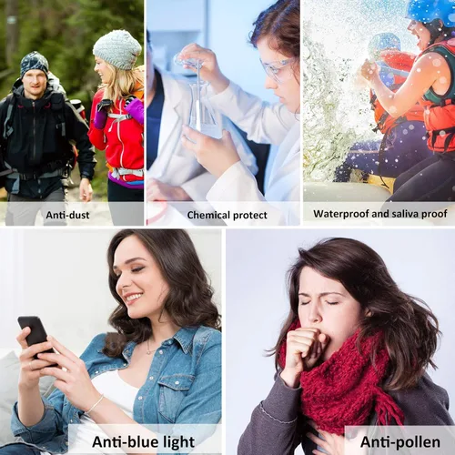Miniatura 4 de 2 pares de gafas de seguridad anti niebla, gafas de protección azul, bloqueo de luz azul para hombres mujeres