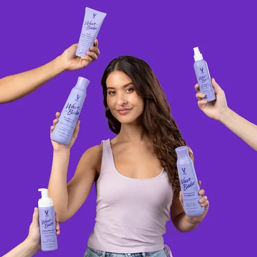 Miniatura 9 de V&Co. Beauty Wave Babe Acondicionador para cabello ondulado – Cuidado capilar hidratante sin sulfatos ni parabenos con proteína de arroz y péptidos