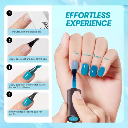 Miniatura 710 de Beetles - Esmalte de uñas de gel marrón – 0.5 onzas líquidas de esmalte de gel marrón oscuro, lámpara LED UV para uñas, regalo de manicura para I