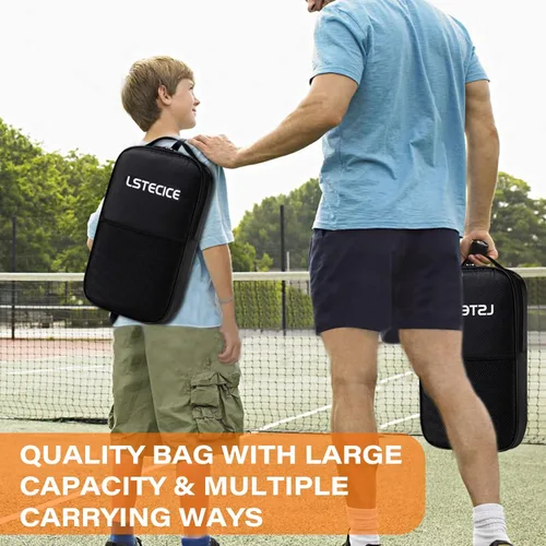 Miniatura 9 de Pickleball Paddles Set of 4, Fiberglass Pickleball Paddles with Honeycomb Core, Lightweight Pickleball Set with Balls & Bag for Men, Women & Azul