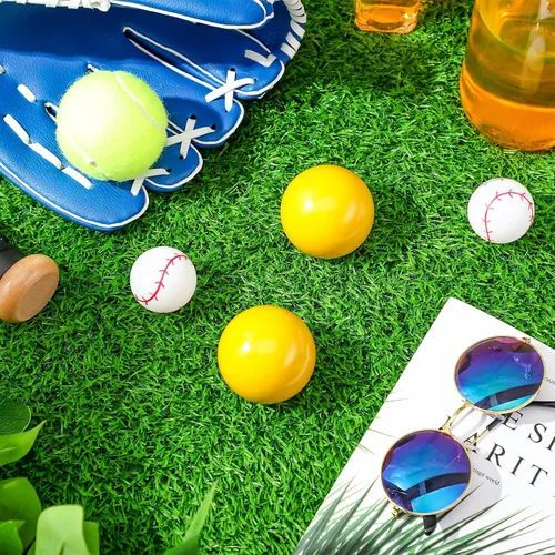 Miniatura 5 de Deekin 2 paquetes de 2.244 in Bocce Pallino para juego de bocha, bola de bocha, bolas de repuesto para bocce palino Amarillo