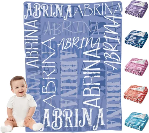 Miniatura 11 de Mantas de bebé personalizadas para niño, manta suave personalizada con nombre para niños, regalos personalizados para bebés recién nacidos, manta