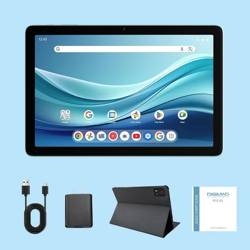 Miniatura 7 de DigiLand Tablet 2025, tableta Android de 10.1 pulgadas con procesador Octa-core 10 GB de RAM 64 GB ROM HD IPS pantalla táctil, 6000 mAh, BT 5.0