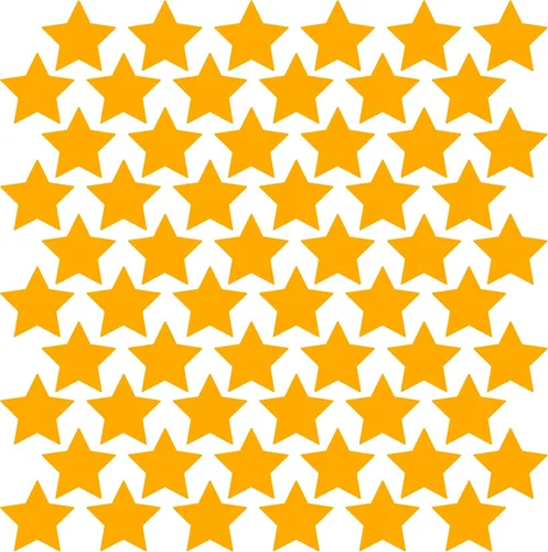 Miniatura 23 de LiteMark Durable Stars, calcomanía roja brillante de 5.5 pulgadas, uso en hormigón liso, azulejos, vidrio, paquete de 8 estrellas Rojo