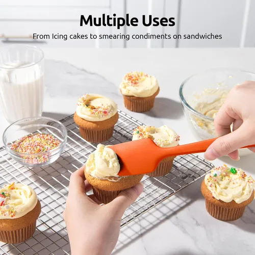 Miniatura 8 de U-Taste Juego de espátulas de silicona para hornear: 600ºF de alta resistencia al calor, raspador de cocina de goma flexible de grado alimenticio