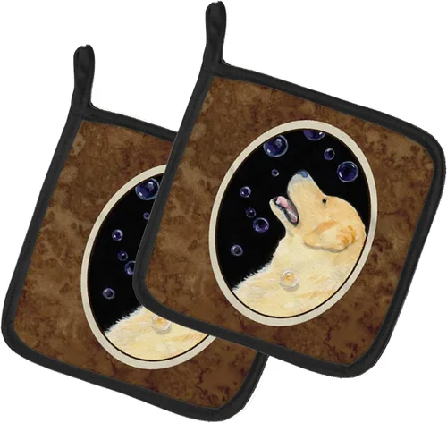 Miniatura 255 de Caroline's Treasures SS8617PTHD - Juego de soportes para ollas de cocina resistentes al calor, almohadillas calientes para horno para cocinar, Husky
