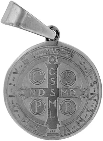 Miniatura 2 de San Benito - Medalla Católica de San Benito - 1102in de diámetro - Joyas de San Benito con cadena