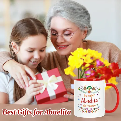 Miniatura 4 de YHRJWN Taza de café Abuela La Mejor Abuelita Del Mundo, regalo para la abuela en español para el día de la madre, cumpleaños, Navidad, regalo