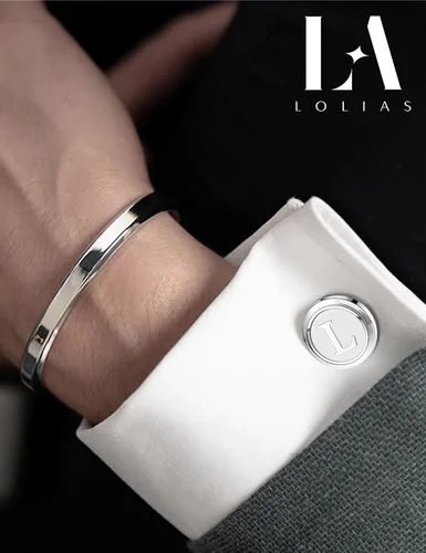 Miniatura 2 de LOLIAS 3 pares de gemelos con iniciales para hombre, juego de gemelos clásicos para hombre, estilo casual a formal, con caja de regalo, gemelos