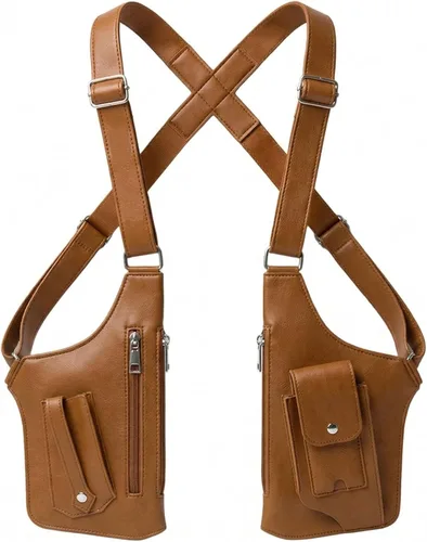 Miniatura 9 de Bolso clásico de hombro, bolsa cruzada oculta a prueba de carteristas, bolsa de axila delgada y cubierta para el pecho para llevar