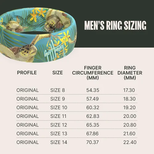 Miniatura 5 de Groove Life Guy Harvey Anillo de silicona Anillos de boda de goma transpirable para hombres y mujeres, cobertura de por vida, diseño único, anillo