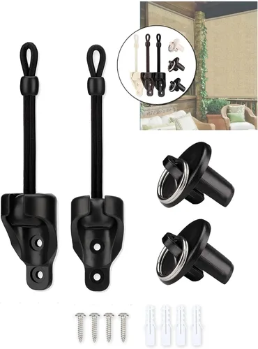 Miniatura 20 de Coolaroo - Piezas de repuesto para atar sombra y tapa de extremo con kit de anillo, resistencia a la intemperie, compatible con persianas