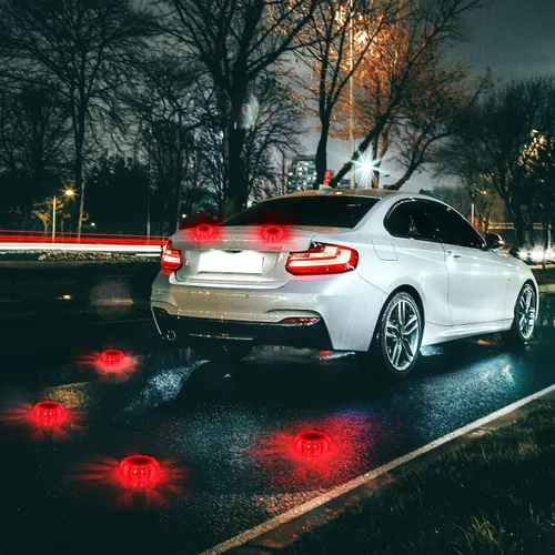 Miniatura 7 de Tallew Paquete de 4 Luces LED de Emergencia en Carretera Intermitentes Kit de Advertencia de Seguridad con Baliza Imán Gancho Vehículo Barco Camión