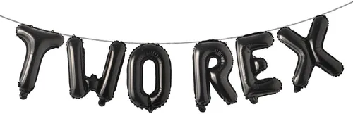 Miniatura 21 de TWO REX - Decoraciones de fiesta de 2º cumpleaños de dinosaurio, globo de letra, suministros (L TWO REX dorado)