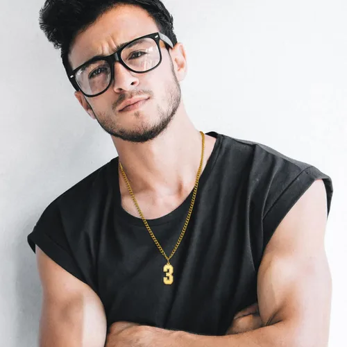 Miniatura 5 de GoldChic - Collar con números de joyería para hombres y mujeres, collares de béisbol personalizados para jóvenes con número para niños, cadena