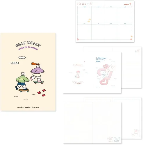 Miniatura 8 de Monolike Ordinary Days Diary Planificador de 6 Meses, Green day - Planificador Académico, Planificador Semanal y Mensual, Organizador