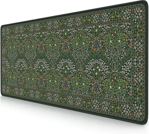 Miniatura 35 de iCasso Alfombrilla de mouse estética pequeña con diseño floral, mini alfombrilla de mouse portátil rosa, antideslizante y cómoda, de tela para mouse