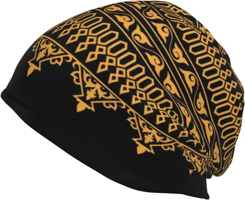 Gorro africano holgado para adultos, tejido elástico, de calavera, gorro de invierno para exteriores para mujeres y hombres