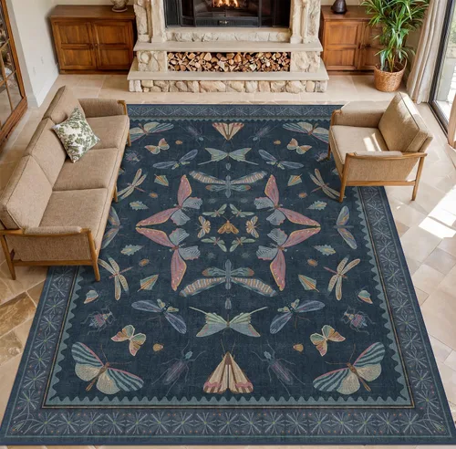 Miniatura 8 de Hazo Haus Alfombra de Baño Bohemia Lavable 2x3, Alfombras Pequeñas para Cocina, Tocador, Puerta Principal Entrada Interior, Antideslizante Pelo Bajo