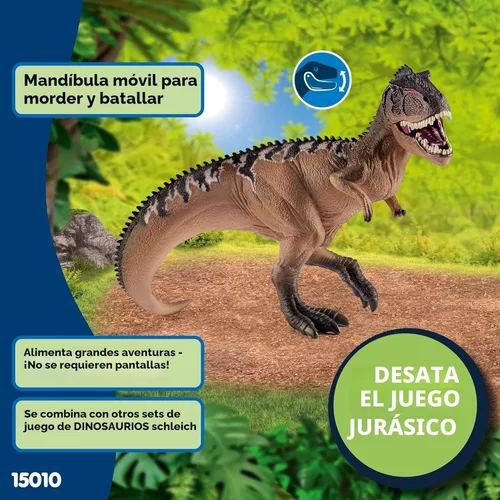 Miniatura 4 de Schleich Dinosaurios, juguetes de dinosaurios grandes para niños y niñas, juguete realista de giganotosaurio con mandíbula móvil, a partir de 4 años