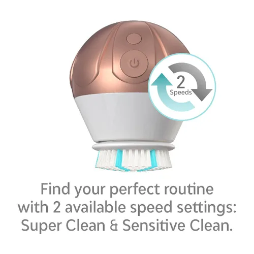 Miniatura 4 de TAO Clean Ona Diamond Cepillo facial orbital y estación de limpieza, cepillo de limpieza facial eléctrico con mango ergonómico, configuración de Oro