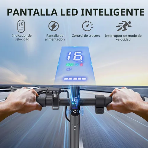 Miniatura 6 de Maxshot Electric Scooter, 350W/500W Powerful Motor, 19-22 MPH Max Speed, 15-28 Miles Range, Foldable escooter with Dual Braking Systems, Smart APP