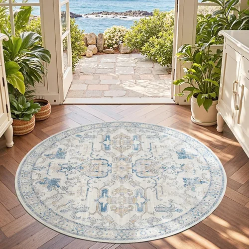 Miniatura 107 de jinchan Lima - Alfombra de pasillo lavable de 2 x 6 pies, antideslizante, de pelo corto, suave, ultrafina, alfombra envejecida para casa de campo