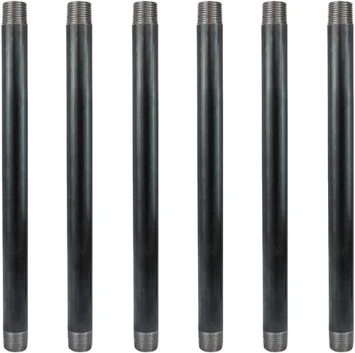 Miniatura 17 de GeilSpace Paquete de 6 Tubos de Metal Gris Precortados de 1/2" × 4" de Servicio Pesado, Acero Industrial que se Adapta a Tuberías y Accesorios