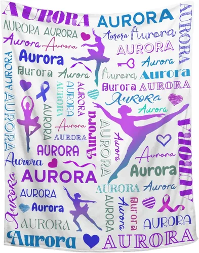 Miniatura 15 de Manta de regalo personalizada de baile con nombre para bebé, adolescente, niña, bailarina, recién nacido, danza, manta personalizada para recibir