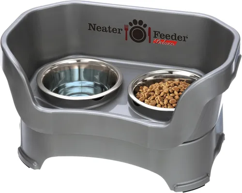Miniatura 32 de Neater Pet Brands Neater Feeder Deluxe Cuencos para perros a prueba de derrames elevados para perros grandes de más de 40 libras, fabricado en EE.