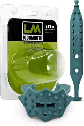 Miniatura 14 de Loudmouth - Protector bucal de fútbol, boquilla de fútbol 3D SpikeSurge con correa, se adapta a adultos y jóvenes, accesorios de fútbol