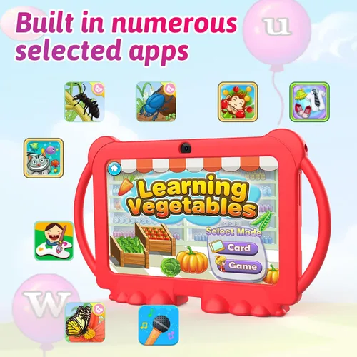 Miniatura 3 de Tablet 2025 para niños, Android 12 tabletas para niños de 7 pulgadas, 4+32 GB ROM (1TB expandir), tableta para niños pequeños con control parental