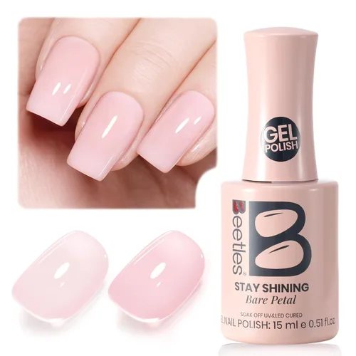 Miniatura 124 de Beetles - Esmalte de uñas de gel verde luminoso que brilla en la oscuridad, esmalte de uñas de gel que se absorbe con lámpara LED UV, arte de uñas