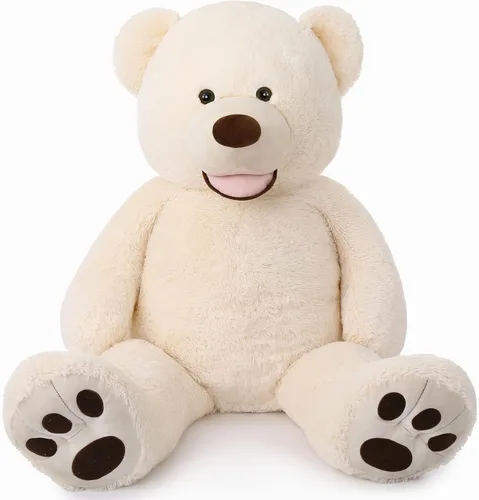 Miniatura 9 de MorisMos Oso de peluche gigante, animales de peluche grandes de 39 pulgadas con huellas grandes, osos de peluche, regalo para niños, morado