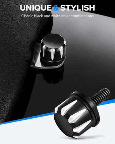 Miniatura 2 de Benlari Tornillos de asiento negros para montaje de guardabarros, compatible con Harley Davidson Touring Sportster Touring Road King Electra Street