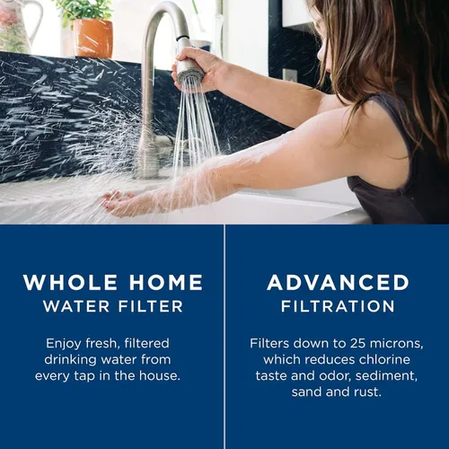 Miniatura 2 de GE FXHTC Filtro de agua para toda la casa Reemplazo para sistema de filtración de agua Certificado NSF: Reduce cloro, sedimentos, óxido y otras