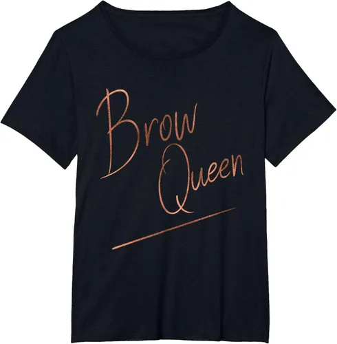 Miniatura 29 de Brow Queen Ombre - Camiseta de escritura a mano, regalo para artista de maquillaje, Negro, S