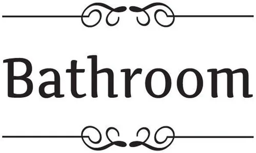Bestjybt DIY Removible Baño Inodoro Baño Letrero Puerta Accesorios Adhesivo de Pared Decoración del Hogar (Baño de Baño)