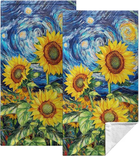 Miniatura 35 de Toallas de Mano Azul Gris Marrón para Baño Negras Pintura Moderna de Arte Abstracto Toallas de Cocina Suave Absorbente Toalla de Huésped Punta