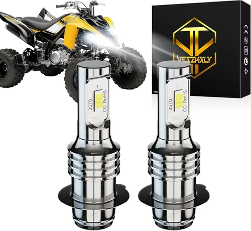 Compatible para Yamaha Raptor 350 660R 700 700R Bombillas de Faros, Bombillas de Luz Antiniebla P15D H6 H6M, 12000 Lúmenes 6000K Blanco 55W