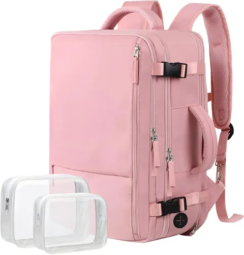 Miniatura 19 de Hanples - Mochila de viaje para mujeres y hombres, mochila grande de mano para artículos personales, mochila para laptop aprobada para vuelos TSA