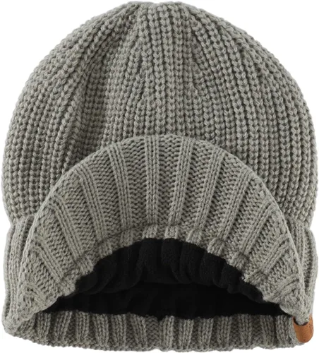 Miniatura 2 de Home Prefer - Gorro de punto grueso de invierno con visera para hombre