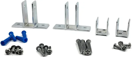 Miniatura 2 de Harris Hardware Paquete de 2 paneles de 2 soportes para orejas y 2 soportes en U para paneles gruesos de 7/8 pulgadas con sujetadores