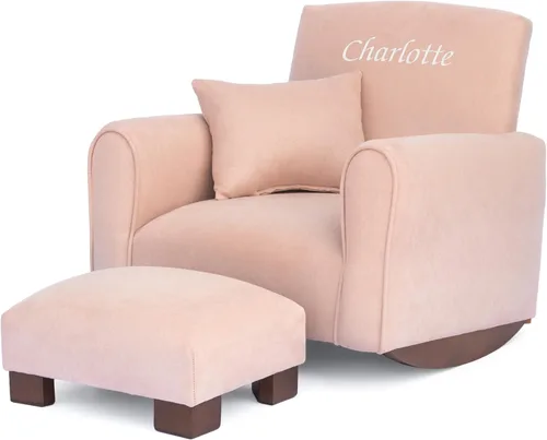 Miniatura 16 de Sillón personalizado para niños pequeños, mecedora tapizada con personalización, silla para niños pequeños con nombre personalizado, cómodo sillón