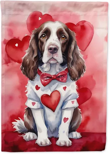 Miniatura 59 de Caroline's Treasures DAC5292CHF - Bandera de Border Collie My Valentine House para porche, grande, con manga para porche, para colgar en la pared