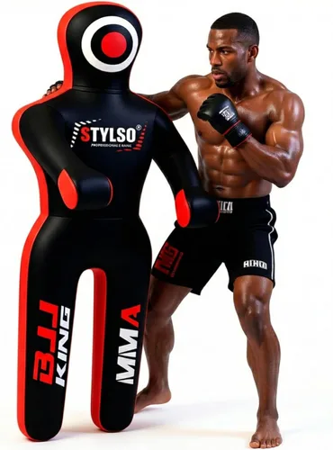 Miniatura 13 de Maniquí de agarre sin relleno – Maniquí de entrenamiento de lucha de tamaño real para adultos y BJJ, MMA Jiu Jitsu Judo Takedown y práctica de Negro