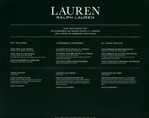Miniatura 2 de Lauren Ralph Lauren Park Dots - Juego de sábanas de 3 piezas, color gris sobre blanco