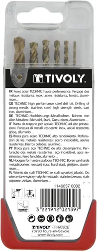 Miniatura 2 de TIVOLY - Juego de brocas escalonadas metálicas de alto rendimiento - Especialmente diseñadas para perforar acero inoxidable y aceros resistentes - 6