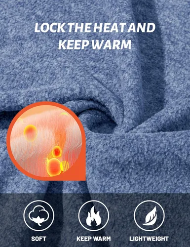 Miniatura 6 de TACVASEN Chaquetas de forro polar para hombre, chaqueta ligera con cremallera completa, abrigos casuales suaves y cálidos con bolsillos