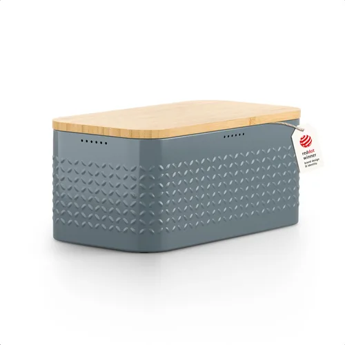 Miniatura 10 de LARS NYSØM Panera I Caja de pan de metal para una frescura duradera con almohadillas antideslizantes I Papelera para productos horneados con tapa